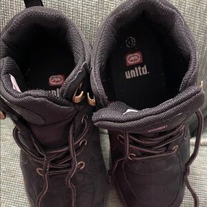 Kids Black Lace-Up Boots